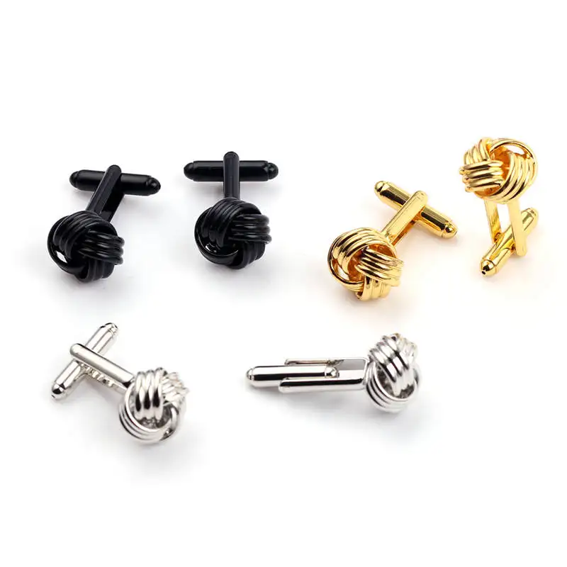 Простые запонки для мужчин модный дизайн с узлом Высокое качество горячая