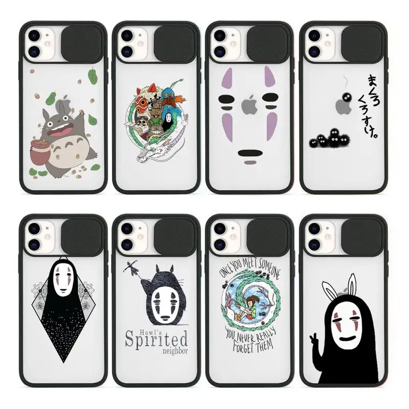

Studio Ghibli Spirited Away Totoro Phone Case Transparent for iPhone 7 8 11 12 se 2020 mini pro X XS XR MAX Plus