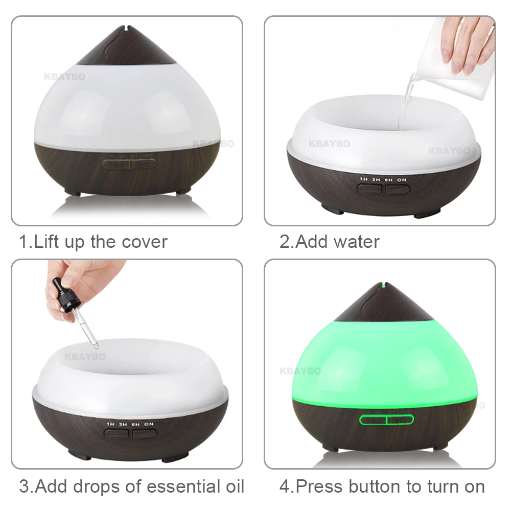 

Essential Oil Diffuser 300ml Aroma Lamp Aromatherapy Air Humidifier Electric Aroma Diffuser ultrasonic Mist Maker for Home