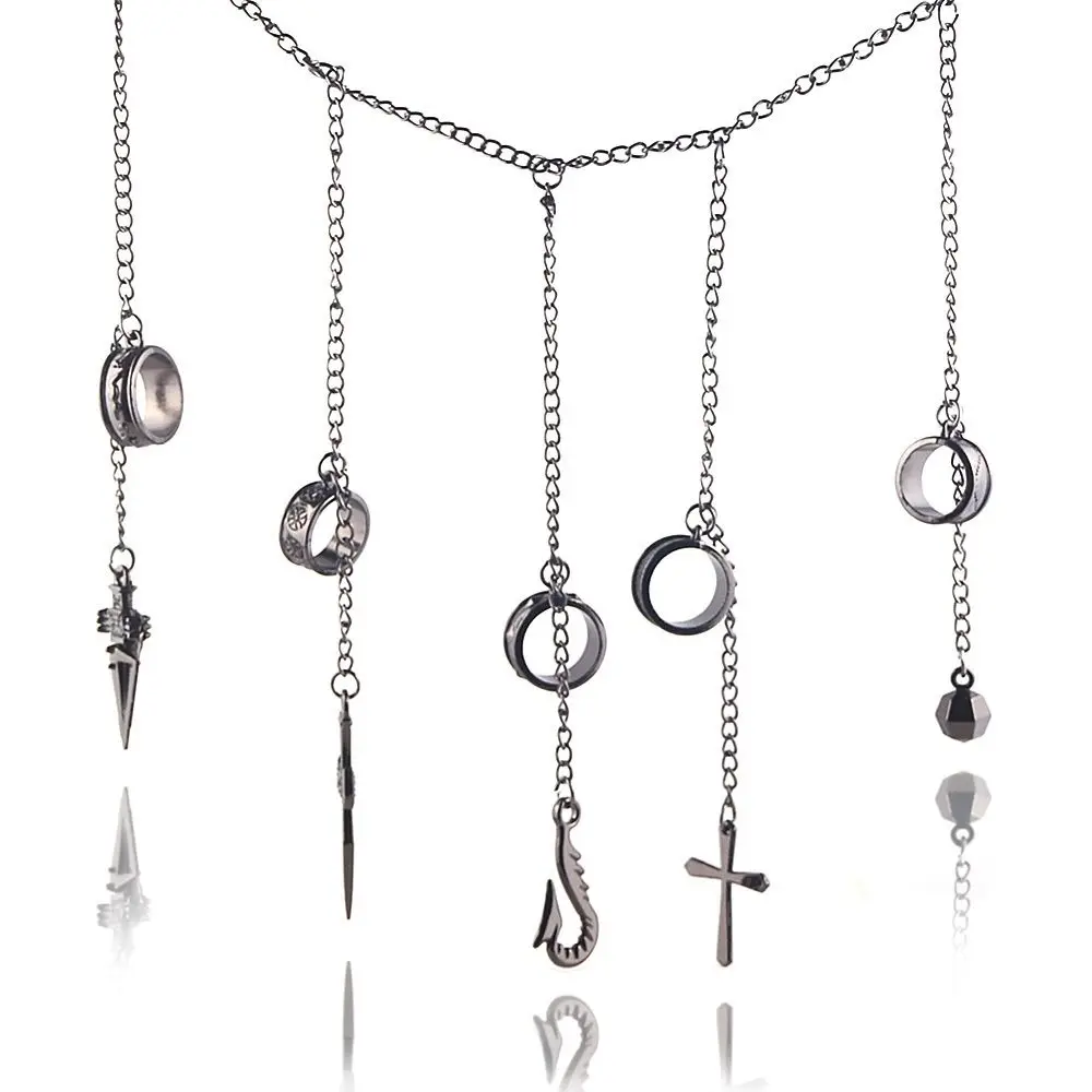 Кольцо в стиле панк Крутое многослойное ювелирное изделие хип-поп Hunter X Kurapika