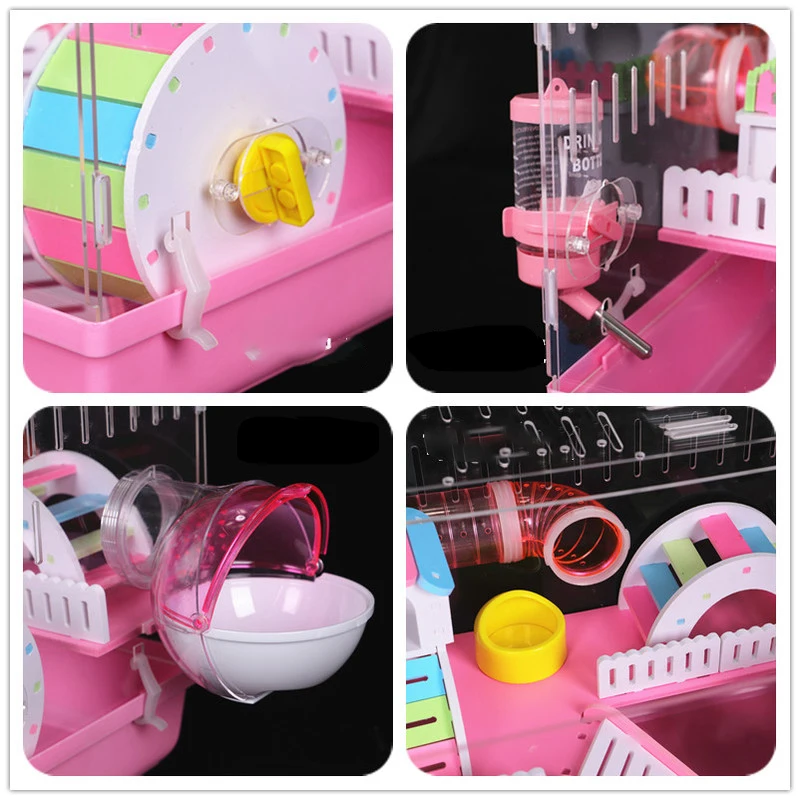 Акриловый домик для хомяка в подносе большая упаковка виллы клетка морской