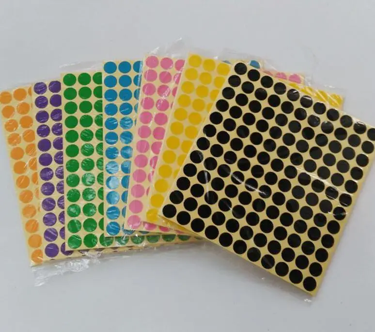 15 листов/упаковка круглые наклейки в горошек 6 мм 8 10 13 16 19 25 32 50 100 мм|Подарочные