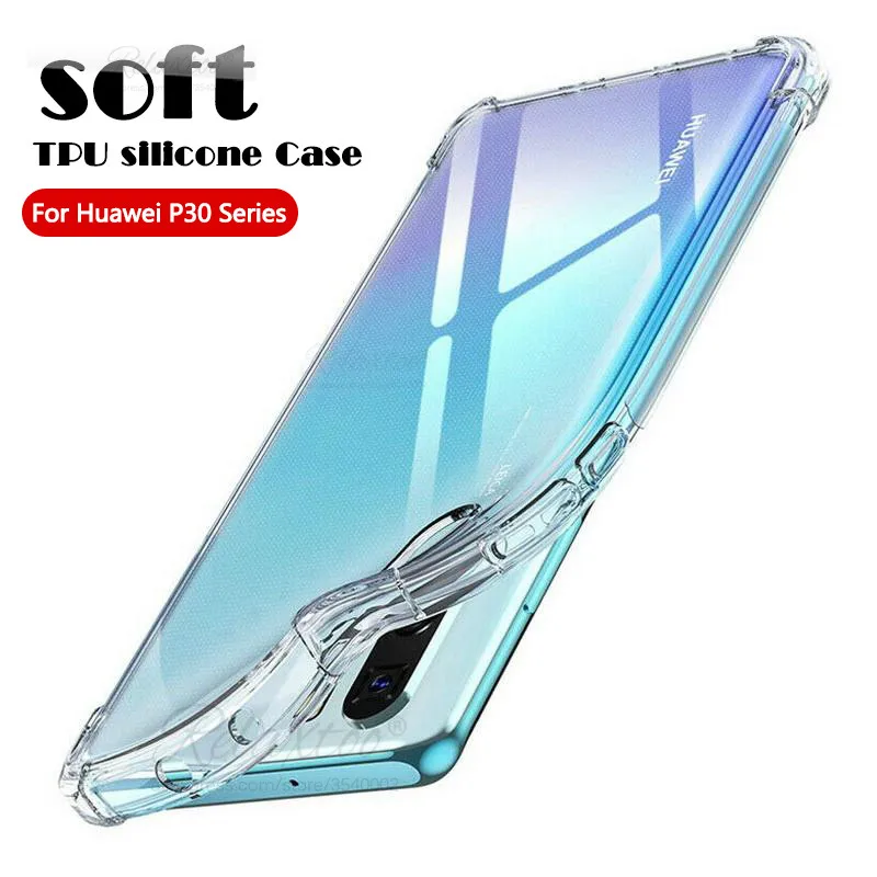 

Shockproof Soft Silicon Phone Case For Huawei P30 Lite Pro Clear Case TPU Protection Cover for huawei huawey p 30 p30lite p30pro