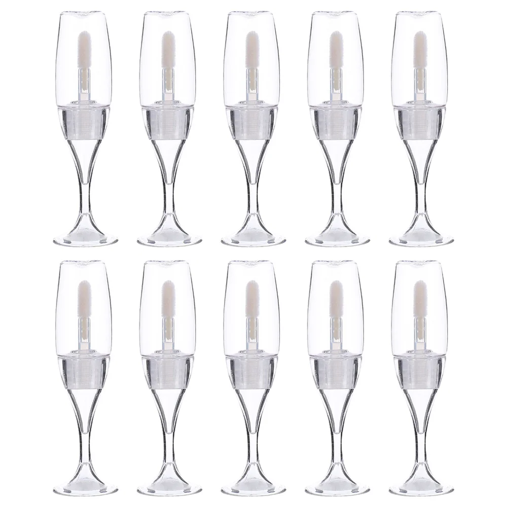 

10pcs Lip Gloss Empty Bottles Cosmetic Containers Practical Makeup Holder