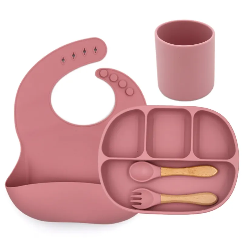 

100% пищевой силиконовый нагрудник для кормления ребенка, водонепроницаемый силиконовый вилка, ложка, удобный подарок для ребенка