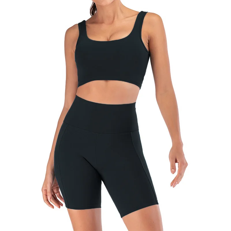 Комплекты для йоги короткая спортивная одежда женщин тренажерный зал фитнес