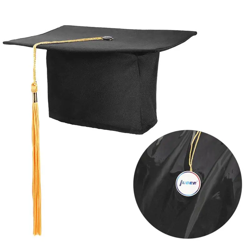 LUOEM 1PC Bachelor Cap Black Square Adjustable Mortar Board Graduation for Teachers College | Дом и сад