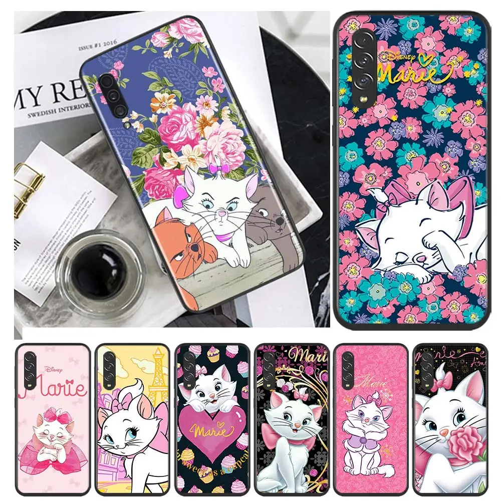 

Disney Marie Cat for Samsung Galaxy A90 A80 A70 A60 A50 M60 M40 A20E A2Core A10S A10E Silicon Soft Black Phone Case