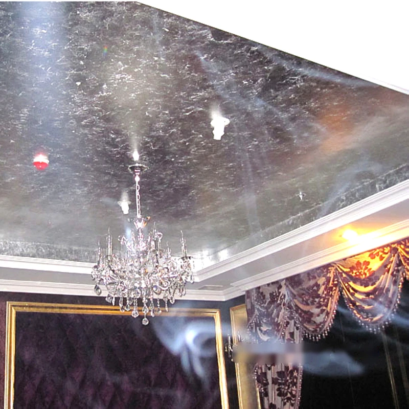 Листовой лист из алюминиевой фольги с имитацией серебра 16 х16 см 100