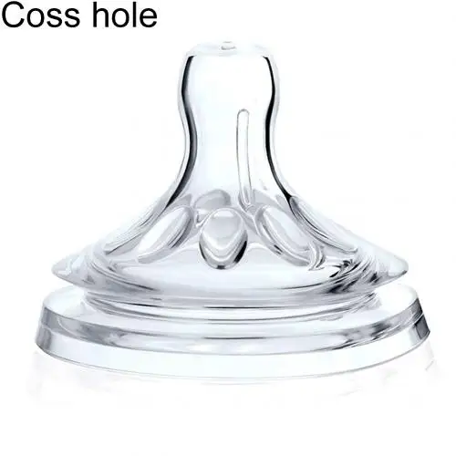 Cross Hole Анти метеоризм силиконовый широкий шеи природы соска для Philip Avent Детская Бутылочка - Цвет: Cross Hole