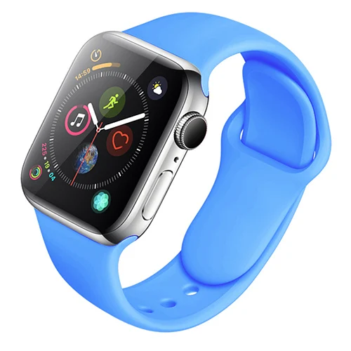 Силиконовый ремешок для часов Apple Watch 5 4 44 мм 40 мм ремешок для iwatch Apple Watch Series 3 2 1 38 мм 42 мм полосы - Band Color: color 18