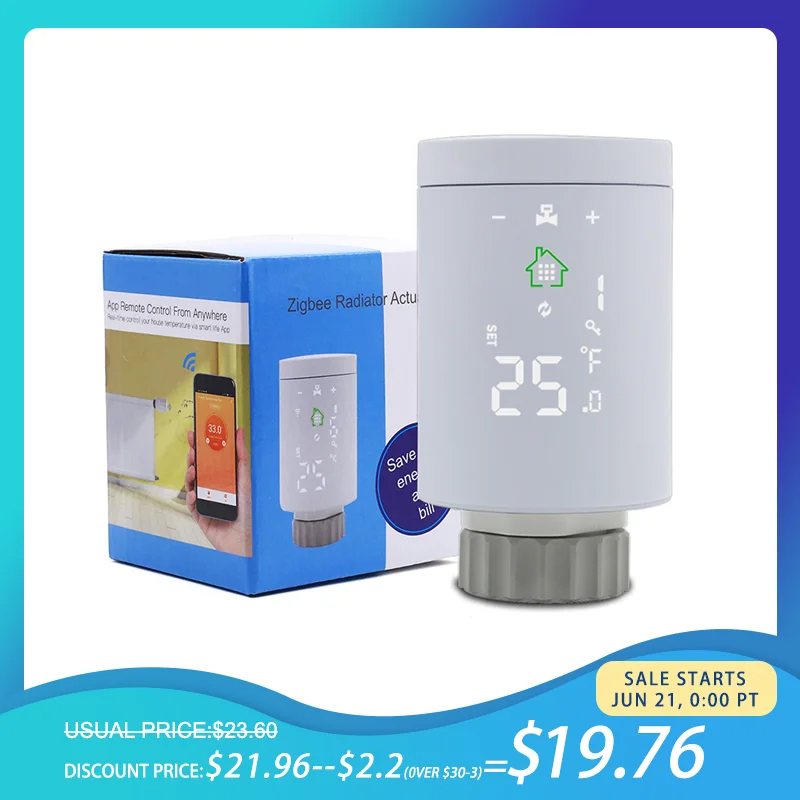 Умный привод радиатора программируемый термостатический клапан регулятор