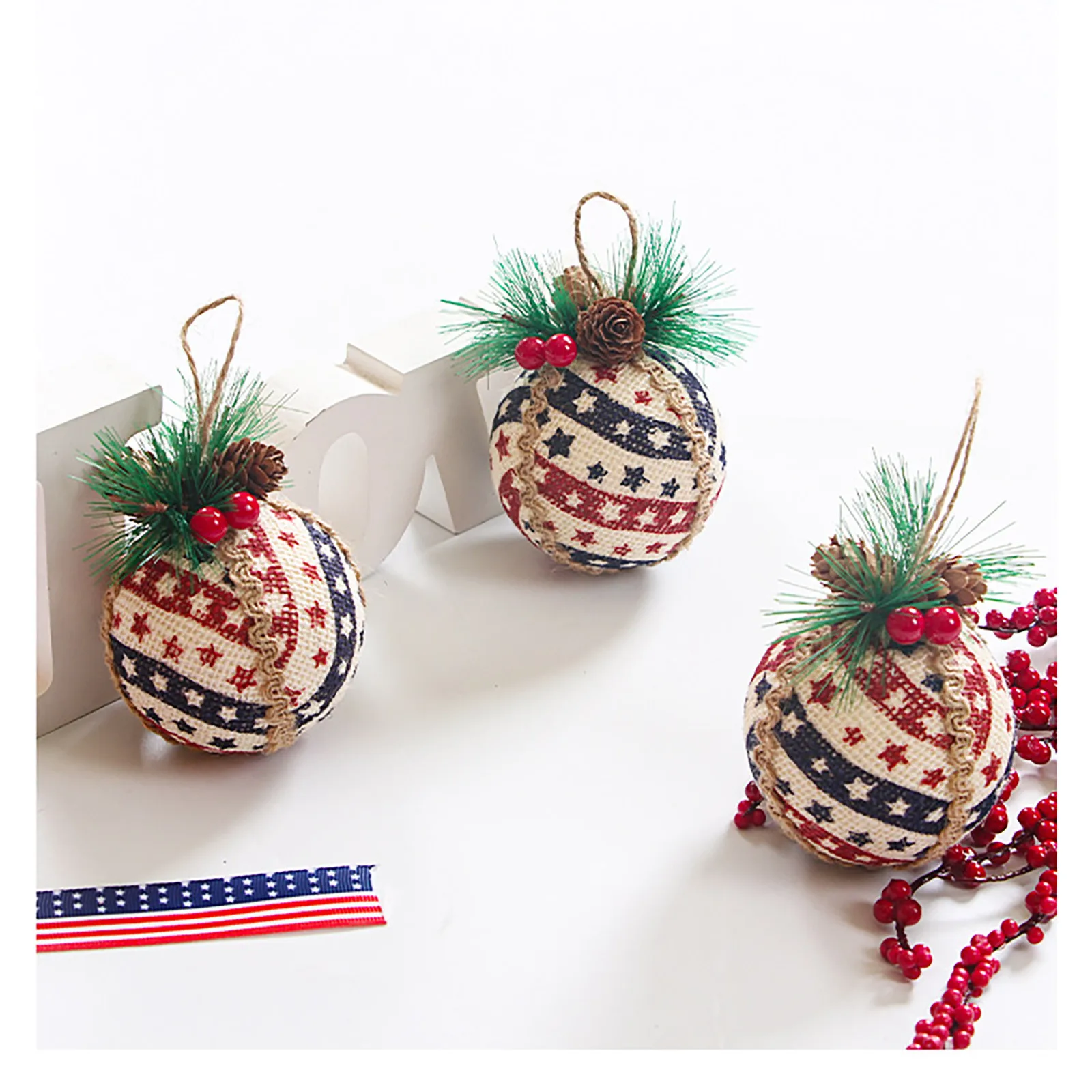 Орнамент патриотического шара на День Независимости украшение в виде 4 июля 8 см