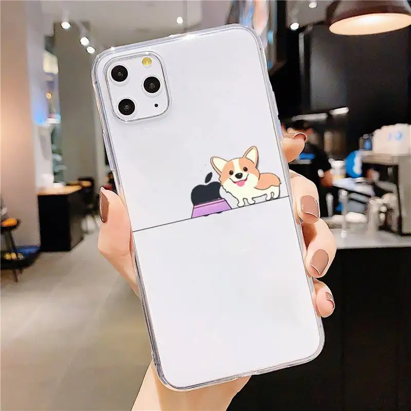

Creative cute couple cartoon animal Phone Case Transparent for iPhone 6 7 8 11 12 s mini pro X XS XR MAX Plus