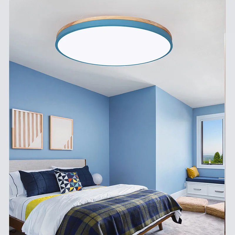 

New modern LED ceiling light ultra-thin living room lamp bedroom panel surface mount remote control