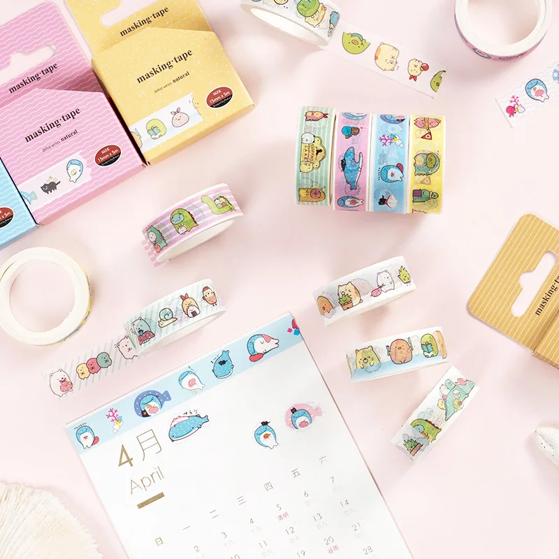 Kawaii Мультфильм Sumikko Gurashi КИТ васи клейкая лента DIY Скрапбукинг стикер этикетка