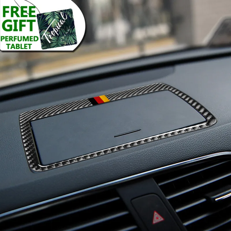 

Car Styling For Audi Q3 Carbon Fiber Stickers Central Control Dashboard Navigation Frame Cover Trim Auto Sticker 2013-2018