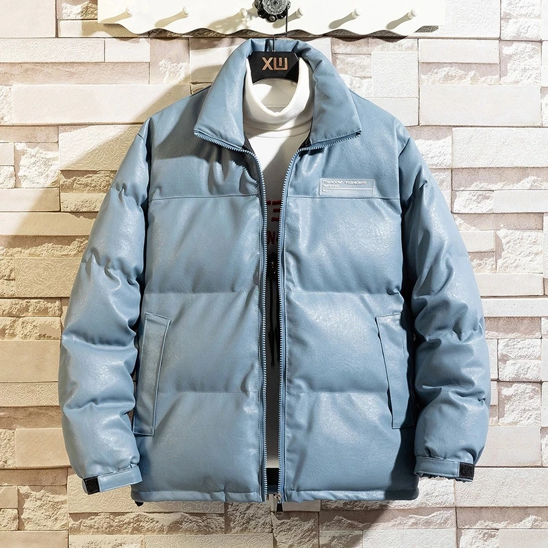 

2021 Winter New Men’s Parkas Man Stand Collar Warm Thick Jacket Solid Color Fashion Casual Woman Parka Coat Quality Clothing