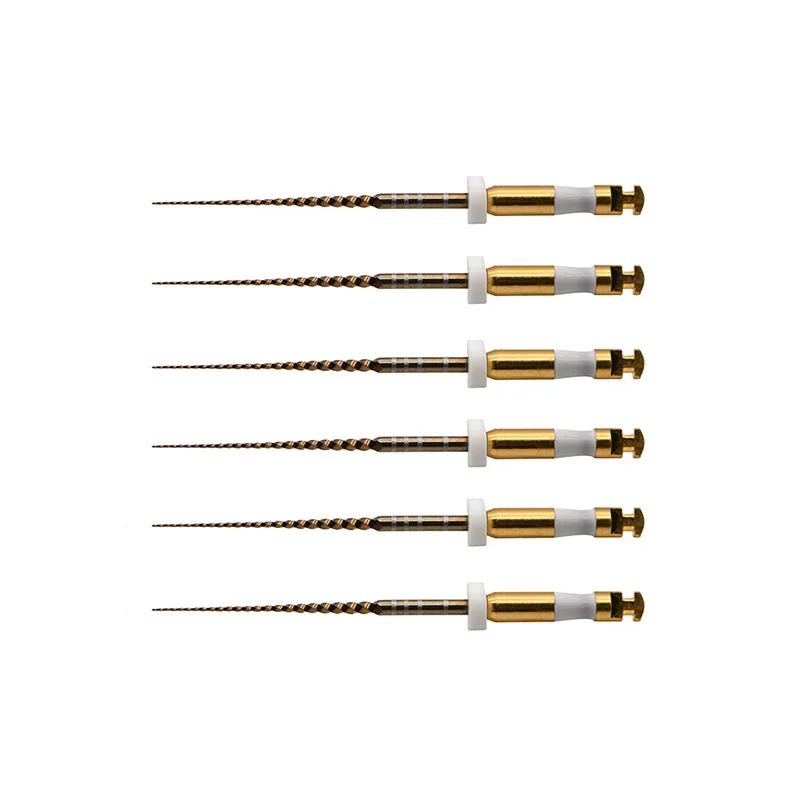 6pc Dental Niti Files Root Canal Preparation Glider Golden Glide Files 02 Taper Pro Glide Dental Endo Rotary Endocontic Files