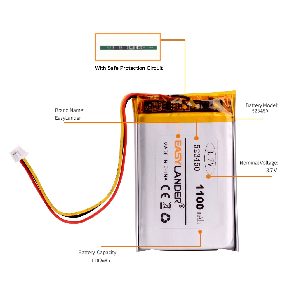 Литий ионный полимерный аккумулятор для GPS mp3 mp4 mp5 dvd bluetooth модельная игрушка 3 нити