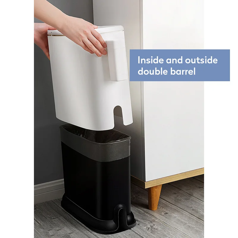 Узкий мусорный бак 11Л нулевой кухонный пресс тип мусорного ведра мусорное ведро