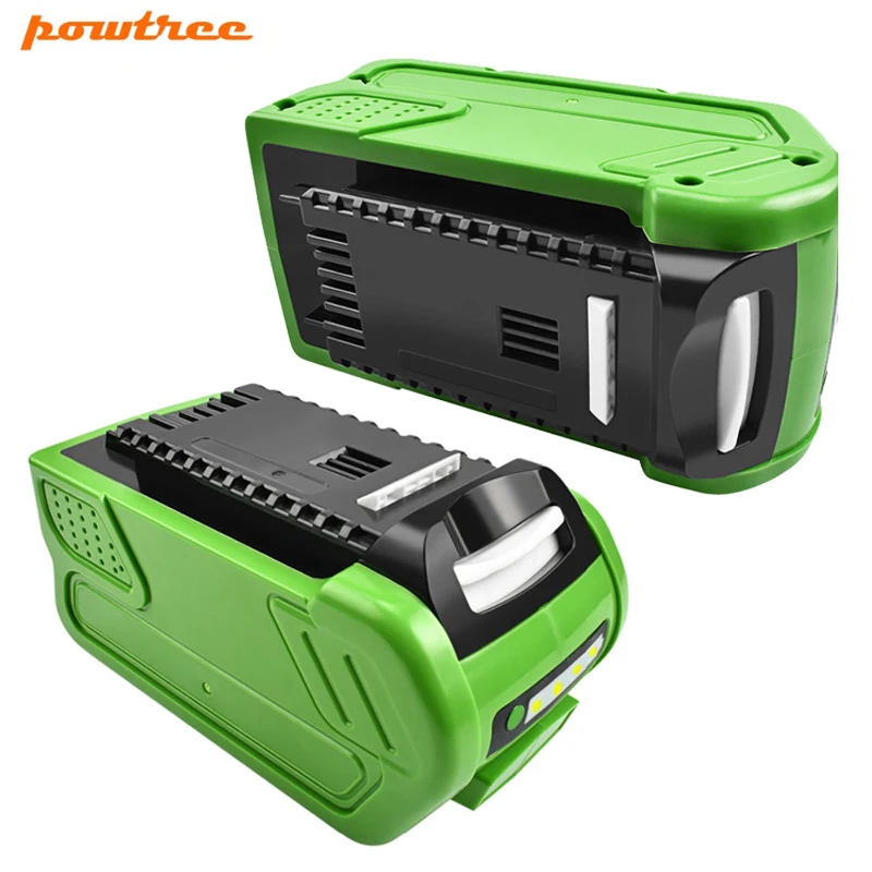 Powtree 40V 6.0Ah для GreenWorks 29472 29462 G MAX Сменные литий ионные аккумуляторы Аккумуляторный