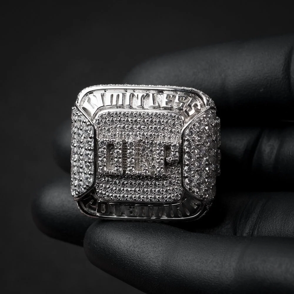 

OTIY 2021 Custom Personal Style Iced Out S925 Ring Jewelry Mens Sterling Silver VVS Moissanite Diamonds Rings