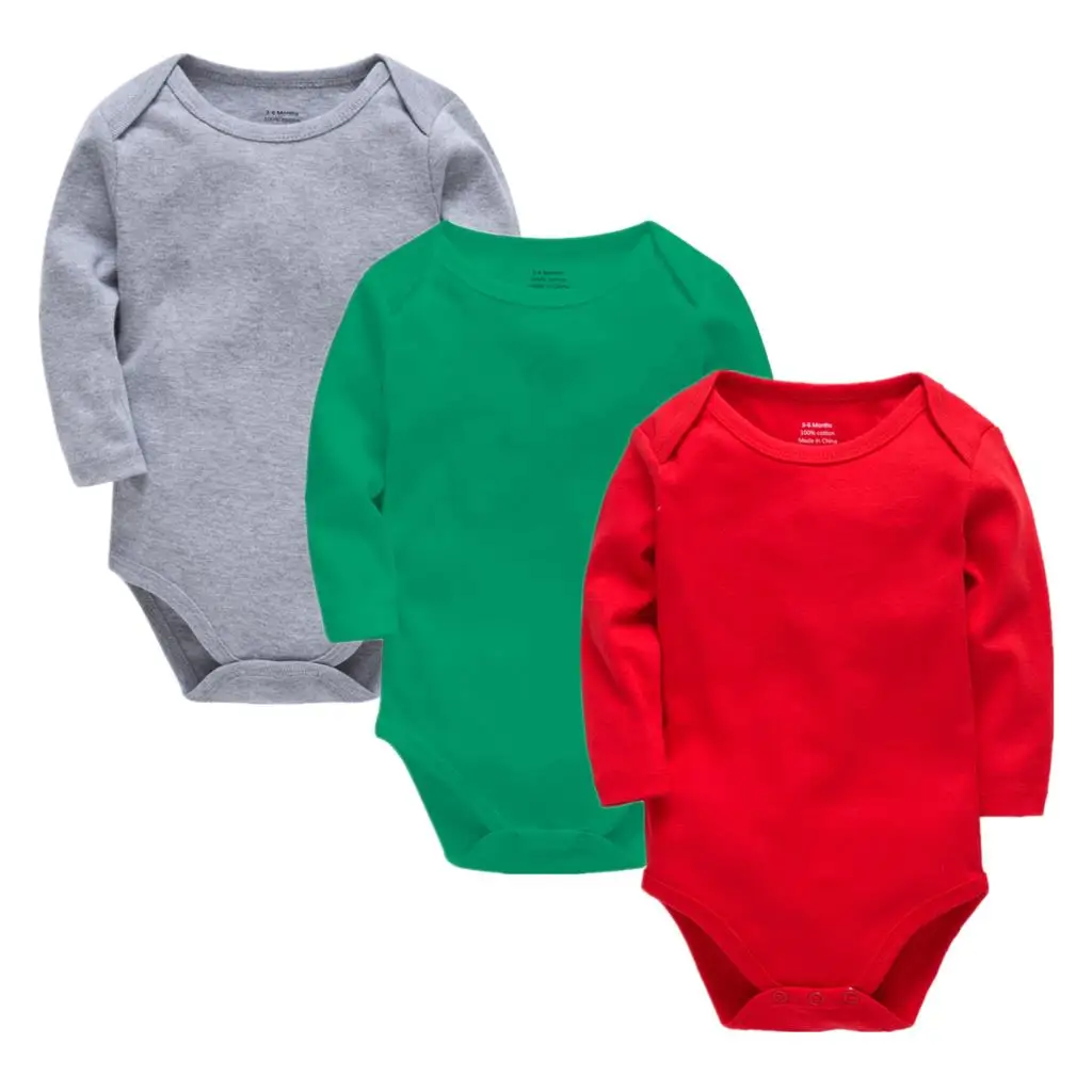 

Baby Boys Clothes 3pcs Newborn Baby Bodysuits Cotton Long Sleeve Baby Girl Clothing Solid New Baby Body Suit bebe de Jumpsuit