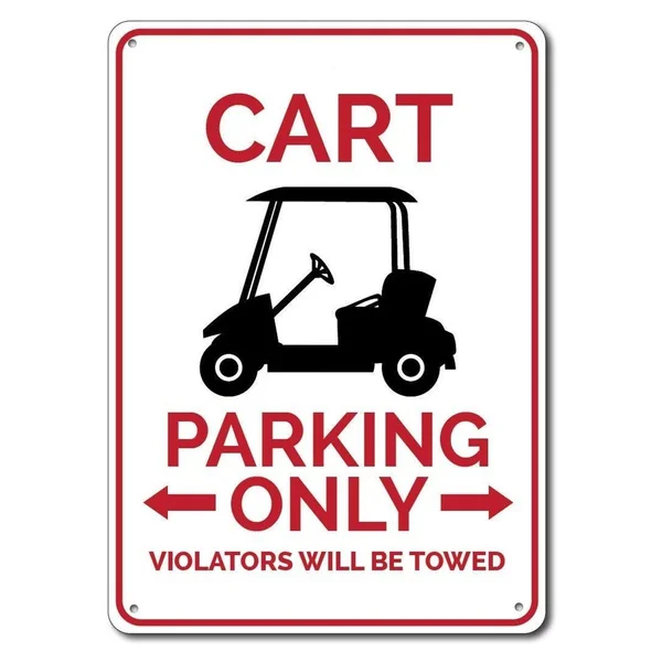 

Cart Parking Sign Metal Tin Sign Metal Sign,Golf Cart Sign, Golf Cart Decor, Golf Cart Garage Sign, Golfer Gift for