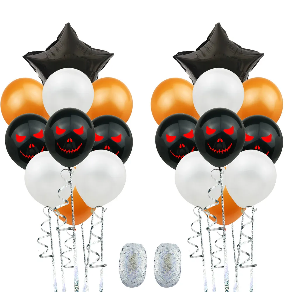 ZLJQ 22pcs/lot Happy Halloween Party Decorations Blood Letters Switch Pumpkin Air Helium Balloon Festival Decor Home Supplies | Дом и сад