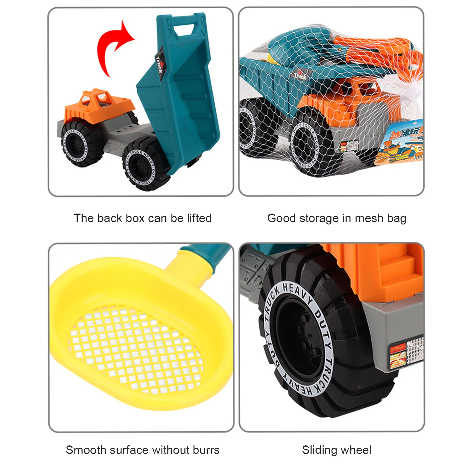 

8PCS Multifunctional Water Sand Toy Set Children Beach Toys Engineering Car Truck Summer Toys Beach Water Game Play Cart lovely