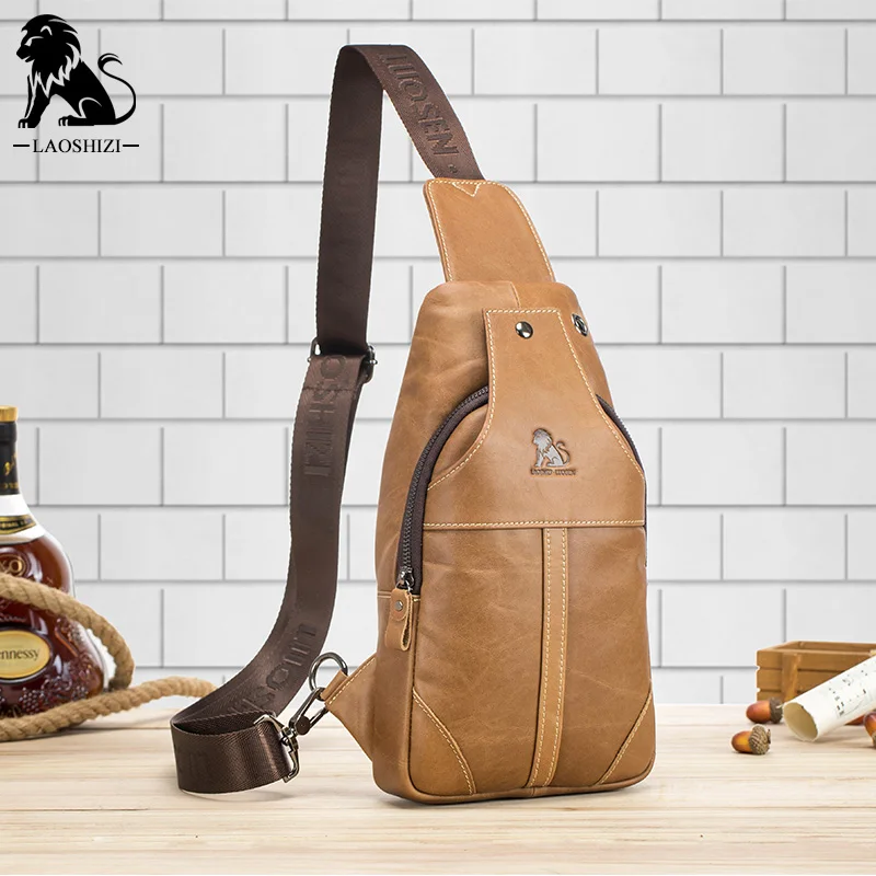 LAOHSIZI LUOSEN повседневные сумки мессенджеры мужские через плечо Модные из