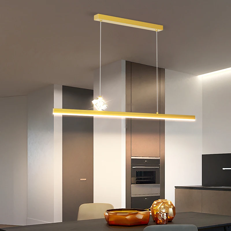

Gold Luminaire Fixture LED Pendant Light Modern Design Lamp Home Indoor Living Dining Room Restaurant Kitchen Chandeliers Lights