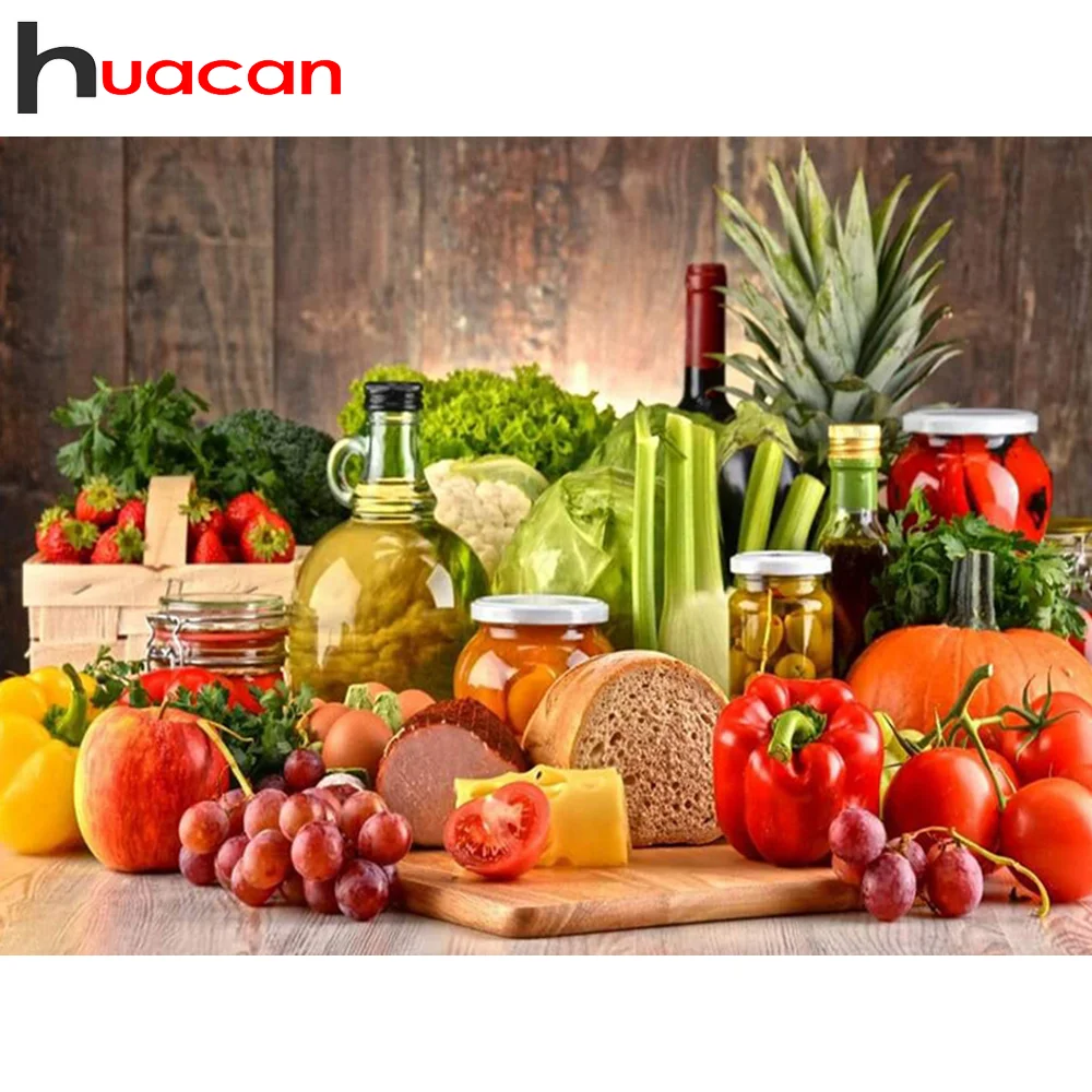 Huacan 5д алмазная мазайка рукоделие фрукты aлмазная вышивка распродажа полная