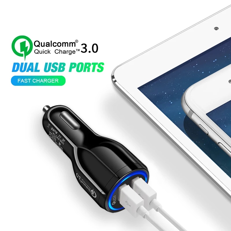 Автомобильное зарядное устройство с двумя USB портами 3 1 А Quick Charge 0 для opel astra peugeot 307