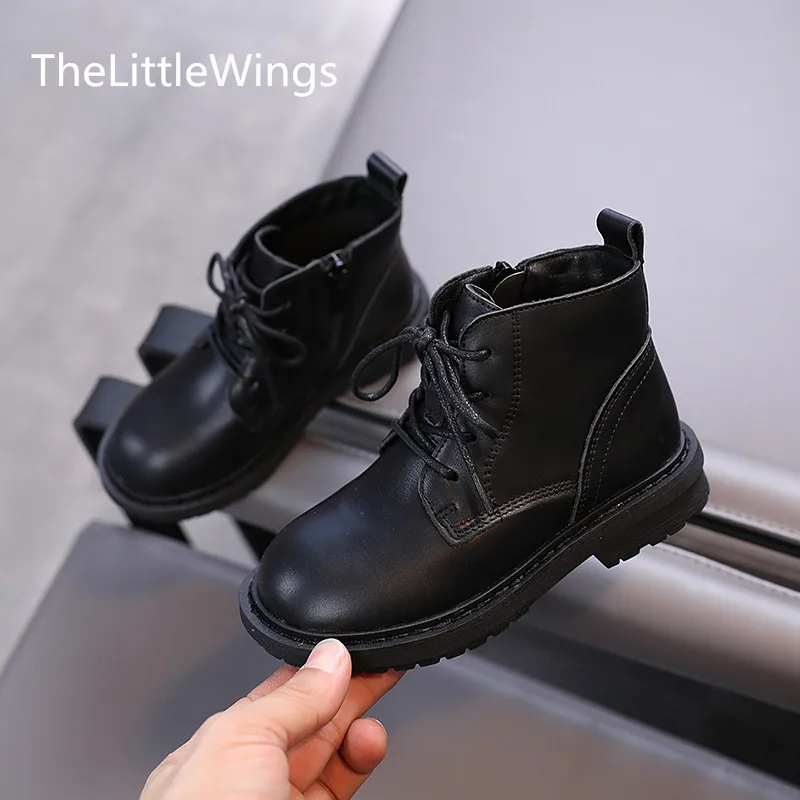 Детская обувь Сезон осень Новинка 2020 года Дышащие ботинки Martin из натуральной