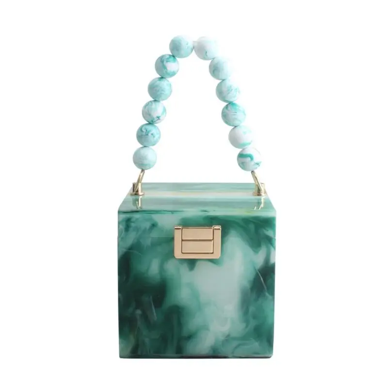 

Gift Box Shape Women Acrylic Party Clutch Evening Tote Wedding Handbag Purse E5BC