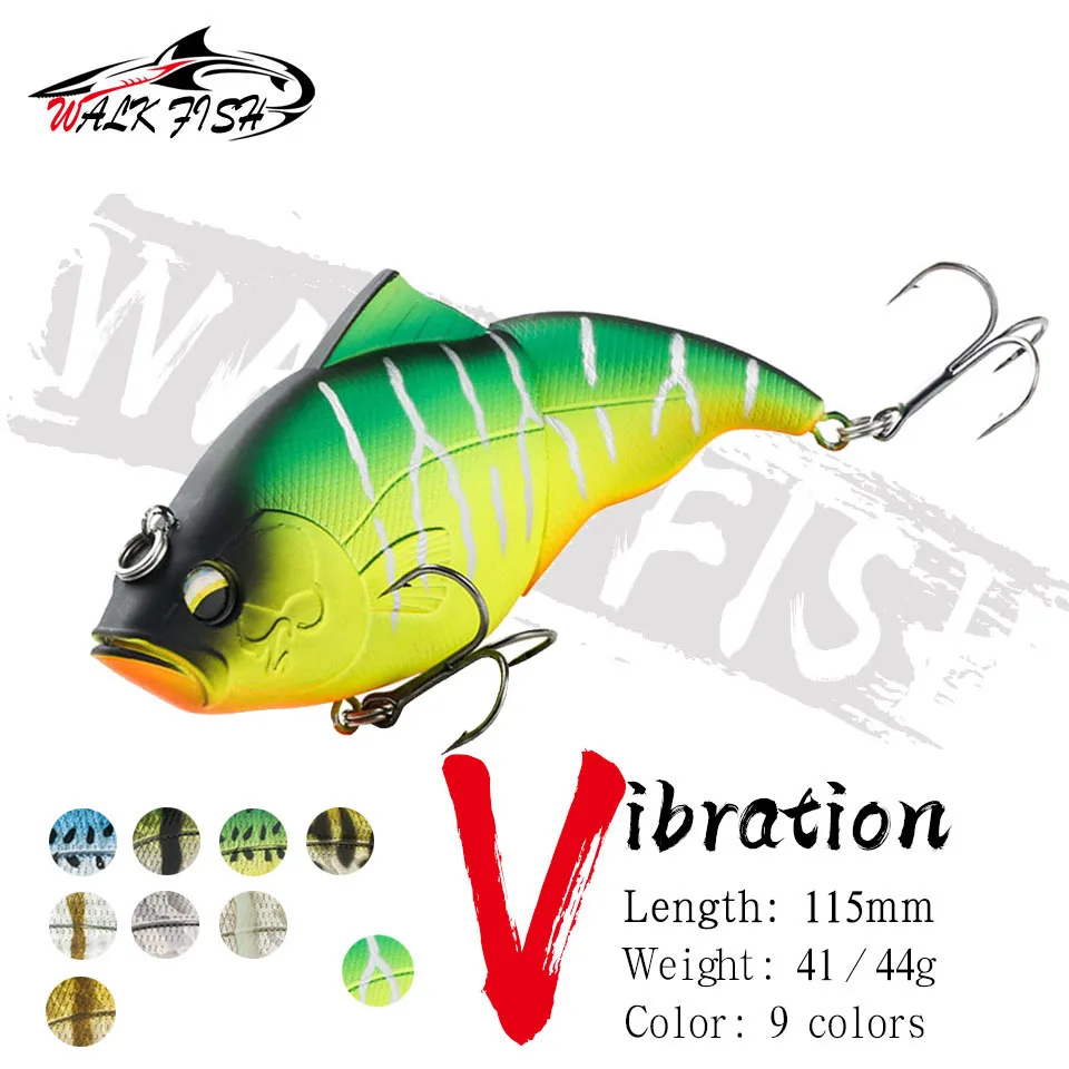 

WALK FISH VIB Fishing Lure 115mm Floating Vibration SW Fishing Biat Sinking Lipless Crankbait Artificial VIB Bait Fishing Tackle