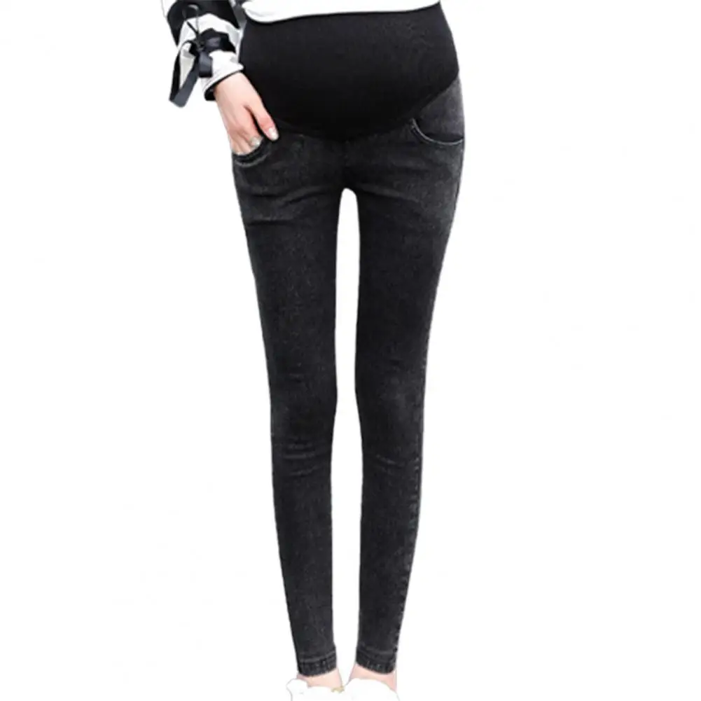 

Denim Pants Popular Elastic Belly Band Straight Pregnancy Jeans Long Excellent Flexibility Women Jeans
