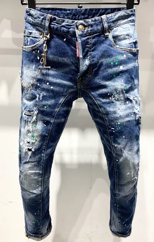 

WOMen Ripped New for Men Skinny DSQ Jeans Outerwear Pants A232