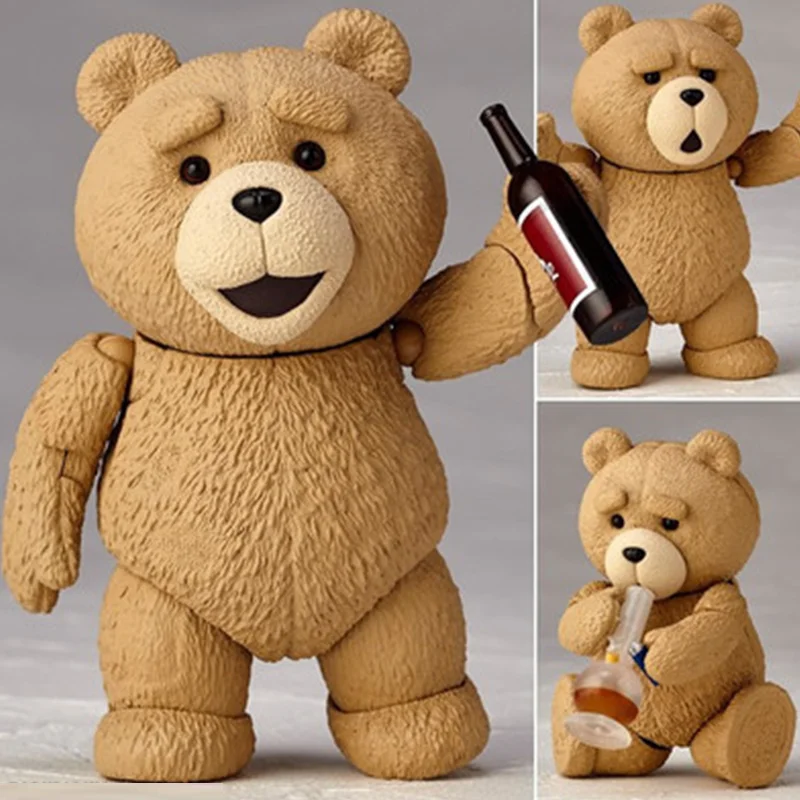 

Anime Figure Movie TED 2 10cm Boxed Ted Teddy Bear Figure Model Toys Children Toys Cute Birthday Gift Movable Joints Collect