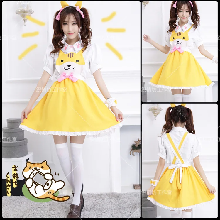 Косплей костюм из аниме игры косплей платье в виде кошки для Хэллоуина милое