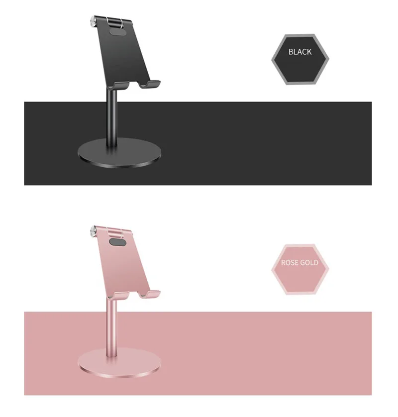 Vmonv Adjustable Aluminum Alloy Cell Phone Tablet Holder For Ipad Pro Iphone XS XR Samsung Tablet Mobile Phone Desk Stand Mount