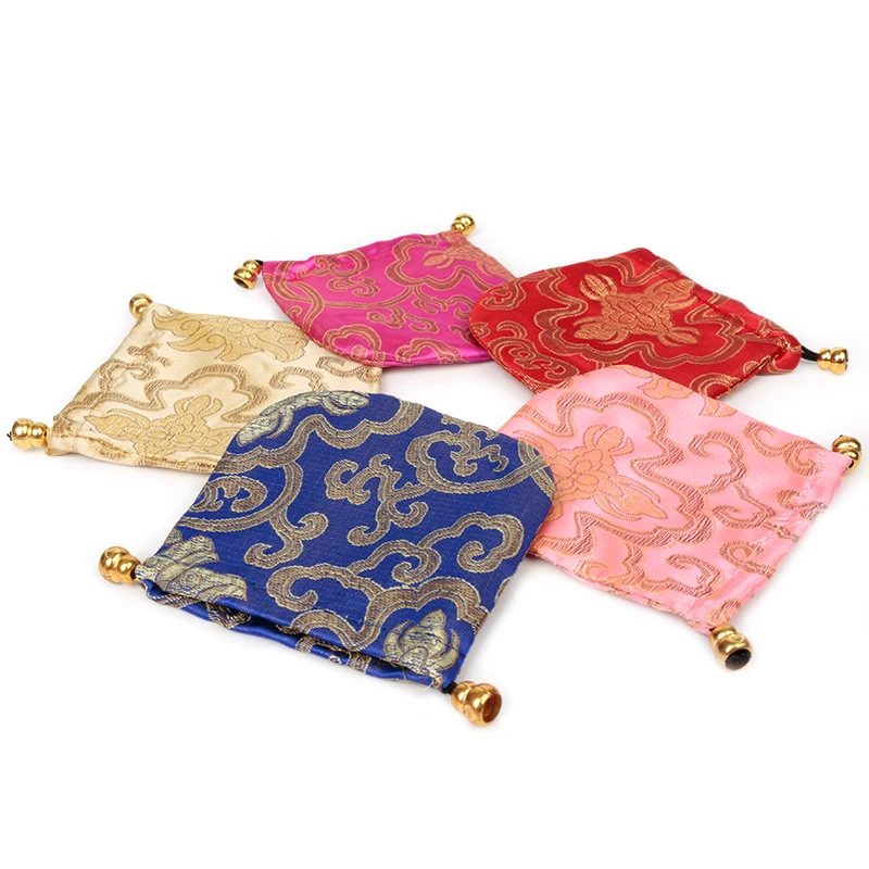 Китайский лотерейный мешок мешочек из шелка для украшений с вышивкой Свадебные