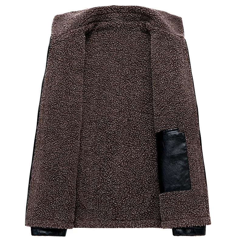 FGKKS мужские повседневные кожаные куртки пальто Осень-зима Мужская искусственная