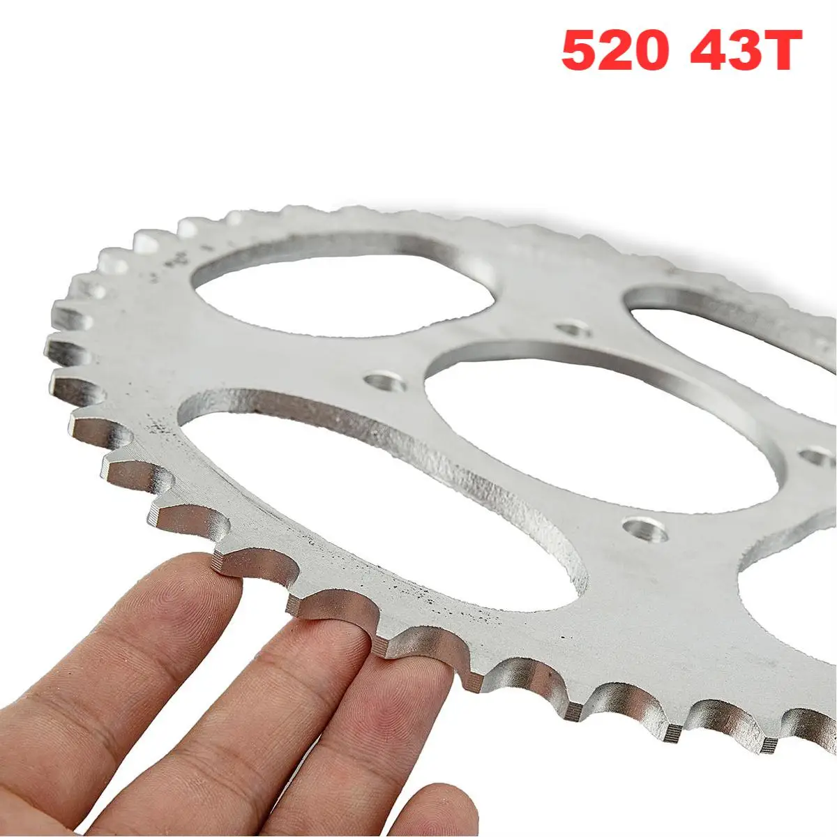 

520 43T Chain Sprocket 76mm For Honda Kawasaki Yamaha Ducati Motorcycle ATV Quad Pit Dirt Bike Buggy