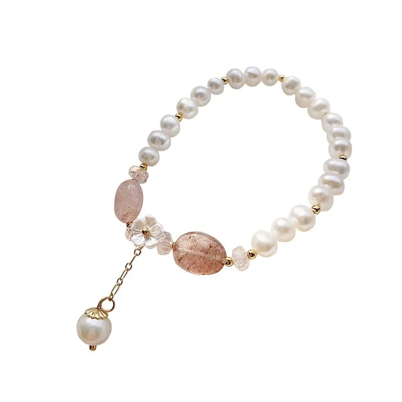 

VA-104 Sweet Sen series fashion pearl crystal bracelet female ins niche design simple and cold temperament sweet bracelet
