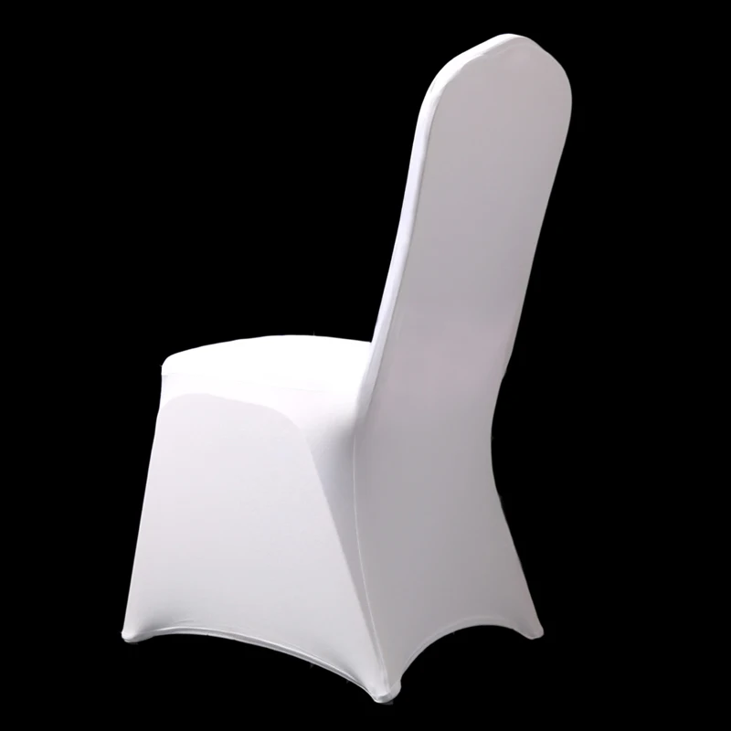 50/100 шт Универсальный спандекс Белый чехлы для стульев свадьбы Вечерние Отель