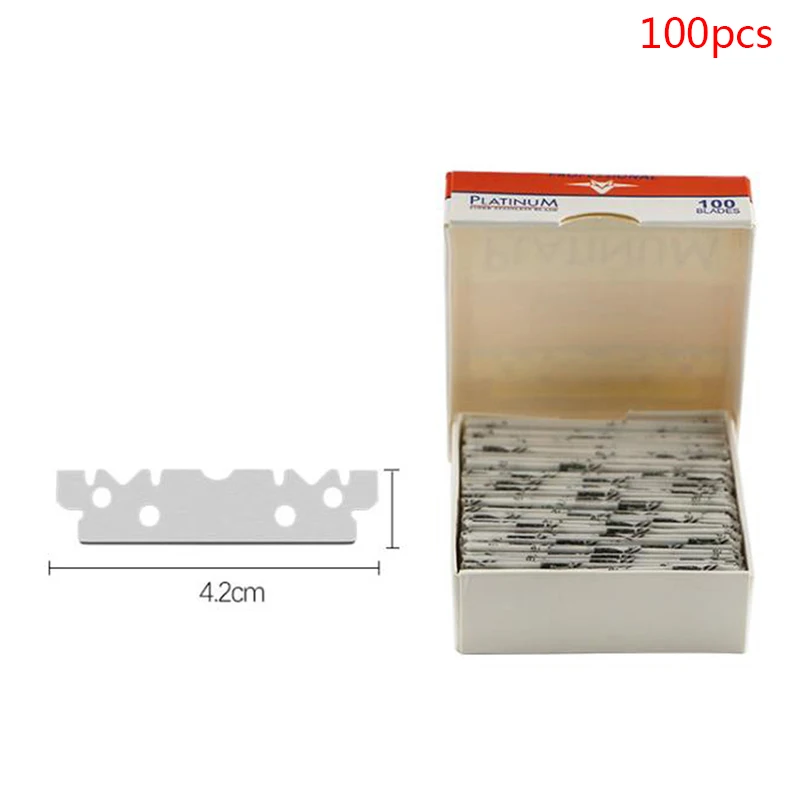 100pcs/Bag Double Edge Safety Razor Blade Stainless Steel Blades Men Shaving Shaver Manual Tool | Красота и здоровье