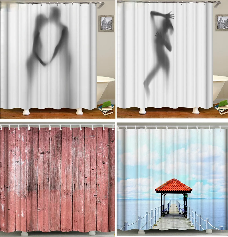 

New Couple shower curtain curtains curtain Bathroom curtain Curtain Curtains for kitchen Bath curtainbathrooms modern fixture
